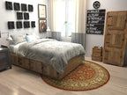 Unique Loom Voyage Collection Traditional Oriental Classic Intricate Design Area Rug (6' 0 x 6' 0 Round, Terracotta/Ivory)