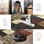 Tepook Modern Area Rug for Living Room, 8x10 Geometric Large Rugs for Bedroom, Washable Patchwork Rug Indoor Non-Slip Throw Carpets for Dining Room Office Farmhouse Home Decor, Multi