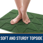 OLANLY Door Mats Indoor, Non-Slip, Absorbent, Dirt Resist, Entrance Washable Mat, Low-Profile Inside Entry Doormat for Entryway (71x47 inches, Green)
