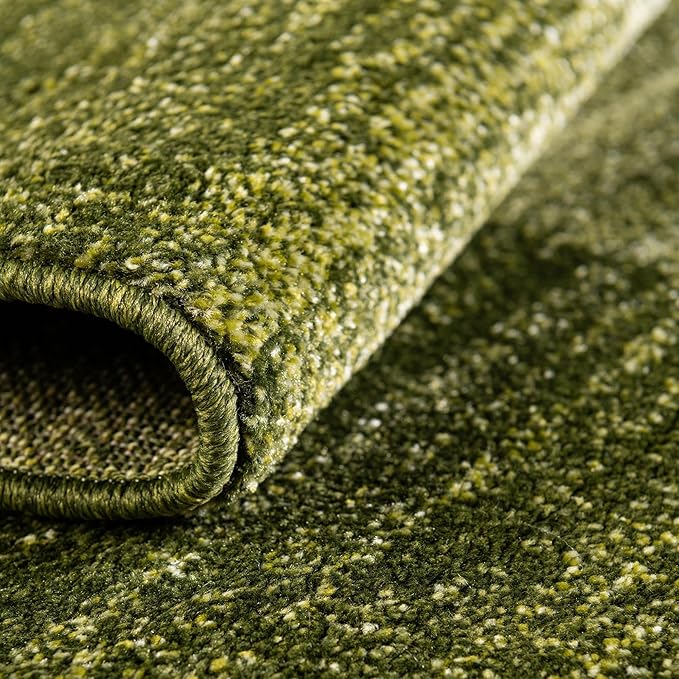 Rugs.com Angelica Collection Rug – 6 Ft Runner Light Green Medium Rug Perfect for Hallways, Entryways