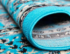 Unique Loom Sialk Hill Collection Area Rug - Washington (5' 3" x 8' Rectangle Turquoise/Black)