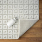 LUXE WEAVERS Geometric Greek Pattern Area Rug, Cream, 4'X5'
