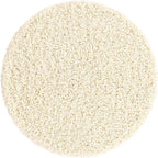 Unique Loom Solid Shag Collection Area Rug (3' 3" Round, Pure Ivory)