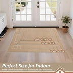 BEQHAUSE Door Mat 32" x 48", Non-Slip Door Mats Indoor Entryway Rugs Washable Low-Profile Absorbent and Stain Resist Floor Mats, Dog Door Mat for Front Back Door, Muddy Wet Shoes & Paws, Beige