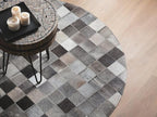Round Area Rug – Soft Modern Carpet for Living Room, Bedroom, Entryway – Non-Slip Durable Floor Mat for Home Décor (Grey_7X7)