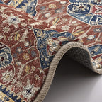 LUMI Washable Area Rug 5x8 for Living Room, Ultra Soft Stain Resistant Carpet with Non Slip Rubber Backing, Non-Shedding Low Pile Rugs for Bedroom, Dining Room, Indoor, Office