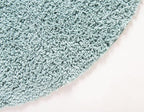 Unique Loom Davos Shag Collection Area Rug - Solid (6' 7" Round, Aqua)