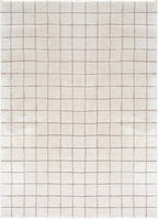 Livabliss x Our PNW Home Cascade Minimalist Grid Area Rug, 2'7" x 10', Grid Ivory/Taupe