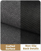 Color&Geometry Large Front Door Mat Indoor Entrance, 24"X48" Indoor Mats for Entryway Non Slip Rubber Backed, 2x4 Dirt Trapper Double Door Mat Washable, Charcoal Grey (Rolled-up NO Creases)