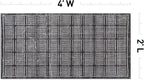 Rugshop Bohemian Stripe Lines Washable Non Slip Area Rug 2' x 4' Black