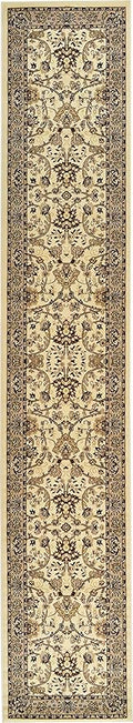 Unique Loom Sialk Hill Collection Area Rug - Washington (2' 11" x 16' 5" Runner Ivory/Black)