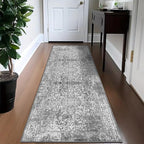 vivorug Runner Rug 2'x7' Vintage Washable Non-Slip Runners for Hallways Kitchen Entryway Laundry Room Carpet Hallway Runner Grey