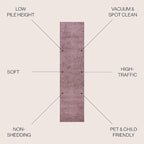 JONATHAN Y Haze Solid Low-Pile Light Purple Runner Rug 2x12, Coastal,Bohemian,Minimalist,Classic, Easy-Cleaning for Living Room,Bedroom,Kitchen,Pet Friendly,Non-Shedding (SEU100R-212)