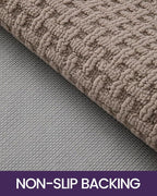DEXI Front Entryway Door Mat Non Slip 32x48, Washable Entry Way Mats Inside Entrance Low Profile, Welcome Doormat Dirt Trapper for House Floor Home Porter Hall Backdoor Area, Light Taupe