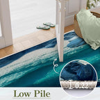 Blue Cave 3D Rugs for Bedroom, 3x5ft, Illusion Natural Landscape Blue Water Pool Entryway Rug, Rubber Backed Non Skid Low Pile Carpet，Foldable Soft No Crease Mats for Sofa Indoor