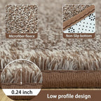 AROGAN Washable 3x8 Runner Rug for Hallway, Long Runner Rugs wtih Soft Memory Foam for Bedroom, Non Slip Backing Carpet Runners for Hallways, Kitchen, Bathroom, Entryway Home Decor, Matte Brown