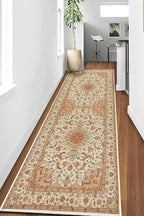 COMSLE Boho Washable Runner Rug for Hallway Faux Wool Small Kitchen Area Rug Distressed Throw Rug Non-Slip Laundry Room Carpet Runner for Entryway Indoor Bedroom, 2' x 8'
