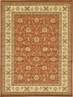 Unique Loom Voyage Collection Traditional Oriental Classic Intricate Design Area Rug (10' 0 x 13' 0 Rectangular, Terracotta/Ivory)