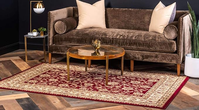 Unique Loom Voyage Collection Traditional Oriental Classic Intricate Design Area Rug (2' 7 x 12' 0 Runner, Red/Gold)