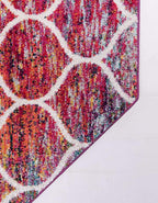 Rugs.com Lattice Frieze Collection Rug – 4' Octagon Multi Medium Rug Perfect for Living Rooms, Kitchens, Entryways