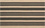 Black and Khaki Striped Rugs 3x5, Outdoor Cotton Hand Woven Front Door Mat,Washable Reversible Layered Door Mats, Foldable Front Porch Rug for Entryway/Home Entrance/Farmhouse