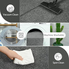 AROGAN Washable 2x8 Runner Rug for Hallway, Long Runner Rugs wtih Soft Memory Foam for Bedroom, Non Slip Backing Carpet Runners for Hallways, Kitchen, Bathroom, Entryway Home Decor, Black and White