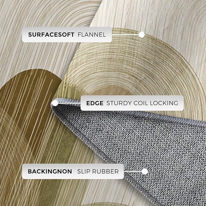 Abstract Geometry Rugs for Home Decor, 8x10 ft, Minimalist Geo Arched Area Rugs for Living Room, Soft Non Slip Washable Mid Century Modern Carpet Bedroom Decorations Dt-Ghf-19