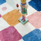 jinchan Macy Runner Rug 2x5 Kids Hallway Washable Rug Indoor Soft Non Slip Modern Diamond Carpet for Nursery Room Bedroom Kitchen Laundry Room Berries on Cream