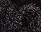 Unique Loom Solid Shag Collection Area Rug (9' x 12' Rectangle, Jet Black)
