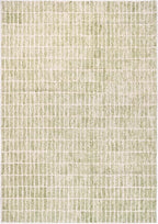 Hand-Tufted 100% Wool Area Rug – Unique Modern Geometric Grid Pattern, Soft Plush Textured Carpet for Living Room, Bedroom, Dining Room & Entryway (Light Green, 9' x 9' sq)