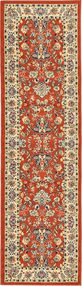 Rugs.com Yasmin Collection Rug – 10 Ft Runner Terracotta Medium Rug Perfect for Hallways, Entryways