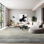 Joydeco 8x10 Area Rugs for Living Room, Washable Modern Abstract Non Slip Soft Rug, Low Pile Carpet for Bedroom, Dining Room, Home Office, Pet & Child Friendly, Beige & White & Dark Gray