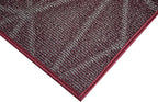 Furnish my Place Geometrical Pattern Indoor/Outdoor Refine Burgundy Abstract Area Rug, Runner Rug, Hallway Entry Carpet, Contemporary Rug for Living Room, Dining Room, Made in USA - 4' x 8'