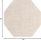 Unique Loom Solo Collection Area Rug - Calabasas (5' 3" Octagon, Ivory)