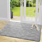 OLANLY Door Mats Indoor, Non-Slip, Absorbent, Dirt Resist, Entrance Washable Mat, Low-Profile Inside Entry Doormat for Entryway (48x32 inches, Grey)