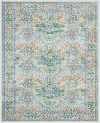 Lahome Floral Washable Rugs 8x10, Soft Green 8x10 Area Rugs for Living Room Bedroom, Boho Non-Slip Forest Stain Resistance Large Throw Carpet for Farmhouse Dining Room Office, Green