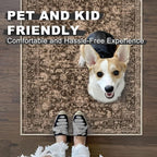 KILOCOCO Hallway Runner 2x6 Rug Runner Printed Floral Washable Kitchen Runners Non-Slip Rubber Backed Runners for Hallways Laundry Room Distressed Boho Rugs for Entryway Bedroom, Rust Brown Red