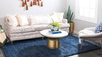 Unique Loom Solid Shag Collection Area Rug (6' 1" x 9' Rectangle, Sapphire Blue/ Navy Blue)
