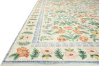 Loloi Rifle Paper Co. Eden Collection EDE-02 Mughal Garden Cream 2'-6" x 9'-6" Runner Rug feat. CloudPile™