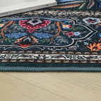 Rugcomf 3x5 Rug Vibrant Tree of Life-Patterned Vintage Non Slip Low Pile Small Carpet for Bedroom Bedside Kitchen Entryway Kids Room Office College Dorm Essentials for Girls, Green
