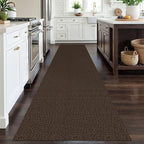 EARTHALL Long Runner Rug 3x12 Ft Washable Runners for Hallways Cotton Non Slip Entryway Runner Braided Kitchen Runner Indoor Outdoor Carpet Runners for Entryway, Hall, Foyers, Brown/Coffee