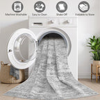 Grey Rug 8x10 Area Rugs: Washable Boho Large Vintage Neutral Soft Rug Stain Resistant Farmhouse Non-Slip Indoor Floor Carpet for Living Room Bedroom Playroom Office Dining Room Apartment Dorm