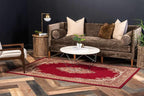 Unique Loom Reza Collection Traditional Persian Style Area Rug, 9 ft 10 in x 13 ft, Burgundy/Ivory