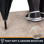 PURRUGS Dirt Trapping Door Mat 31.5" x 47", Non-Slip Machine Washable Entry Rug, Shoe Scraper, Dog Doormat, Super Absorbent Welcome Mat for Front & Back Door, Muddy Shoes & Paws, Taupe