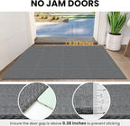 IOHOUZE Washable Runner Rug 2x6 Non Slip Runners for Hallways Entryway Runner Indoor, Kitchen Rugs Woven Cotton Floor Carpet for Kitchen Hall Entrance Bedroom, Charcoal/Dark Grey