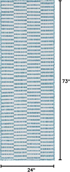 Unique Loom Outdoor Striped Collection Area Rug - Striped (2' x 6' 1" Runner, Light Aqua/Ivory)