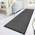 Hallway 10ft Runner Rug Non Slip, Water Absorbent Laundry Mat Black Kitchen Mat Sink Rug, Rubber Backed Indoor Entryway Rug Runner