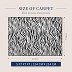 YIHOUSE 5×7 Ft Area Rugs, Black and White Modern Abstract Rug, Washable Plush Soft Zebra Print Carpet, Non-Slip Non-Shedding Rug for Living Room, Bedroom, Playroom, Home Office Decor