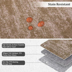 RUGSREAL Large Solid Color Area Rug for Living Room Washable Bedroom Area Rug Non-Slip Low-Pile Modern Contemporary Indoor Area Rugs Home Office Throw Carpet for Dining Room, 8' x 10' Taupe