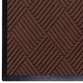 M+A Matting WaterHog Diamond | Commercial-Grade Entrance Mat with Rubber Border – Indoor/Outdoor, Quick Drying, Stain Resistant Door Mat (Dark Brown, 4' x 8')
